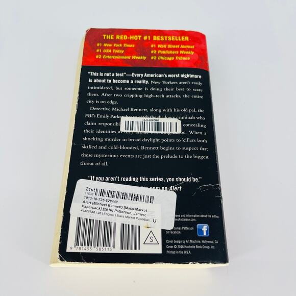 Alert, a paperback book detective novel by James Patterson - Good Used Condition - Picture 8 of 11